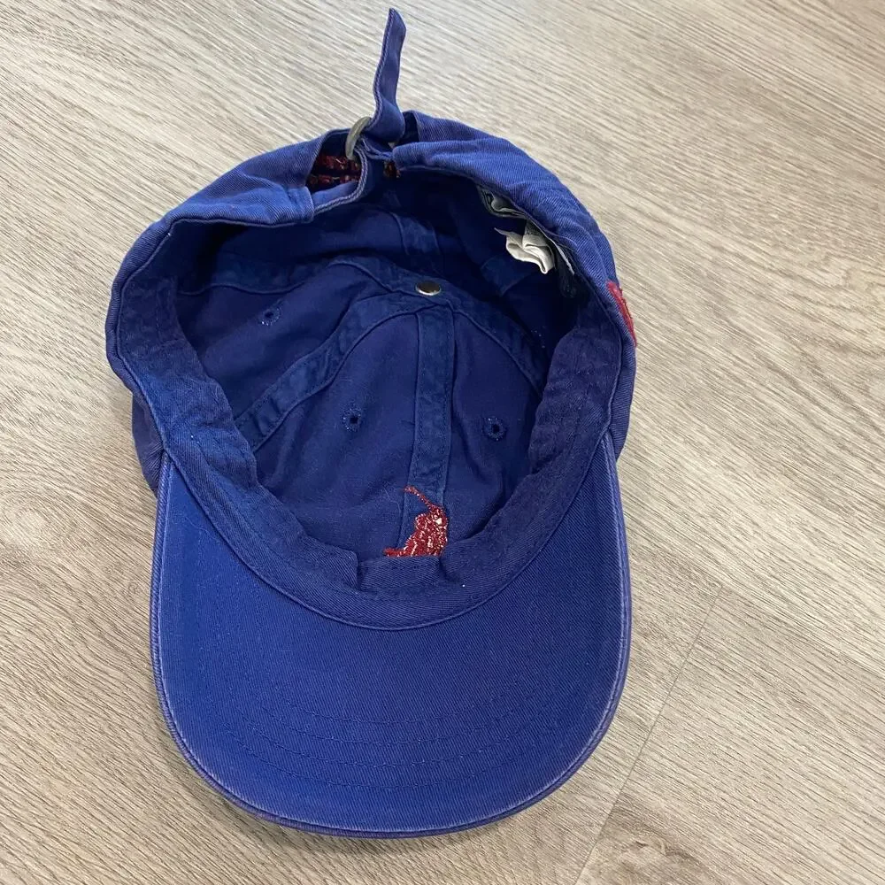 Vintage Polo Ralph Lauren Big Pony Embroidered Blue Hat MCMLXVII Kids 4-7